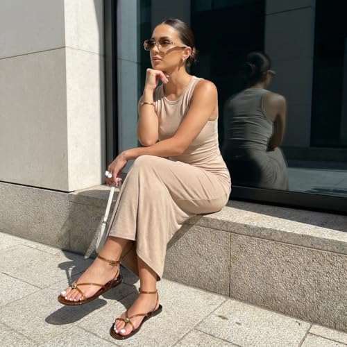 Image of CUSHIONAIRE Vita Jelly Sandals for Women, Casual Lightweight Womens Strappy Sandals with Adjustable Buckle Strap and Gold Hardware Accent