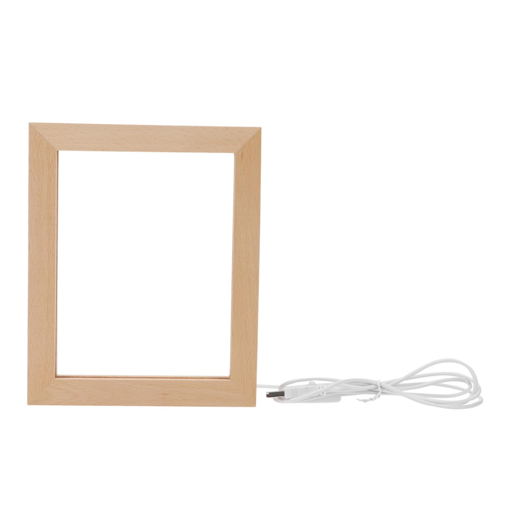 MUSISALY Creative Led Light Photo Frame Warm Glow Wooden Table Decoration for Home Elegant Picture Holder for Memorable Moments for Living Room Nursery Decor