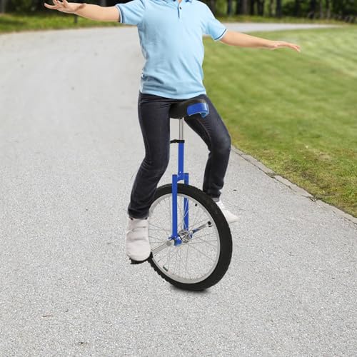 Image of 16 inch /24 inch Wheel Unicycle, Wheel Unicycle with Steel Rim Skid-Proof Tire Adjustable Seat Sports Exercise Bicycle for Daily Fitness