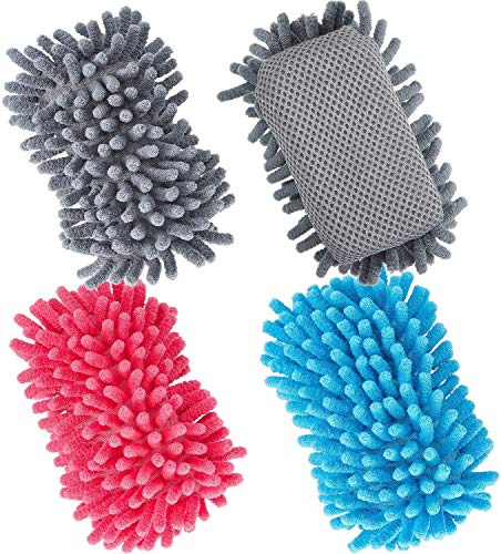 4 Pcs Microfiber Shag Whiteboard Eraser?Whiteboard Eraser Washable Microfiber Shag Dry Erase Board Eraser, for School/Mark/Classroom/Whiteboard/Blackboard/Office/Car