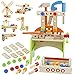 Nuheby Cassetta Attrezzi Giochi in Legno Kit Attrezzi per Bambini 3 4 5 6 Anni,Martello Cacciavite Gioco di Ruolo Giocattoli Attrezzi da Lavoro Bambini Ragazzo Ragazza(67 PCS)