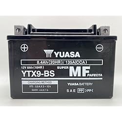 Bateria Suzuki Burgman 400 Yuasa Bateria YTX9-BS | Batería de repuesto para moto Suzuki AN Burgman (AU111/BW111/BW112) 400 1998-2002