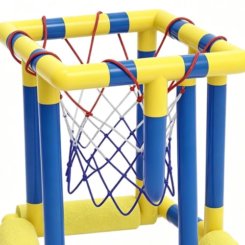 Canasta de baloncesto para piscina infantil juego flotante y aro de agua exterior 7