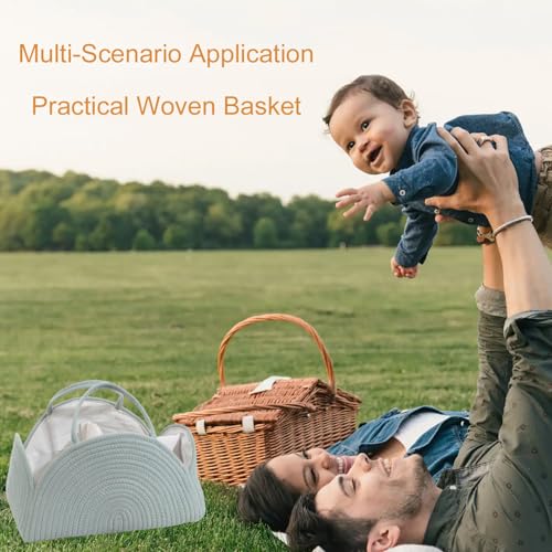 Sightday Wickeltasche Organizer, Tragbarer Diaper Caddy, Windelkorb Mit Fächern & Griffen, Hält Windeln, Tücher, Kleidung und Spielzeug (Khaki)