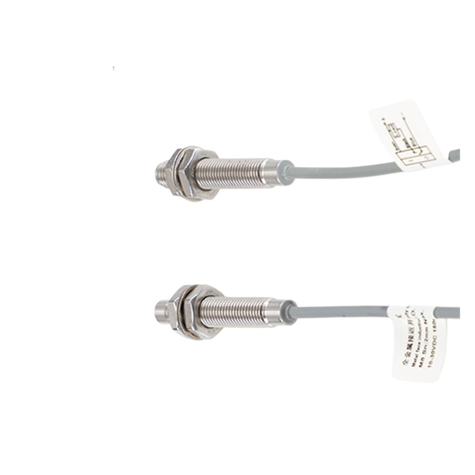 Hochpräziser M8-Näherungssensor mit Metallfront aus Edelstahl, 2 m Kabel, NPN- und PNP-Ausgang, induktiv(M8 Flush NPN NO-Sn:1mm)
