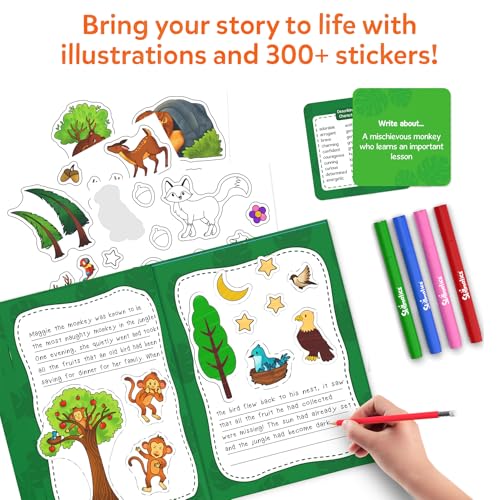 Image of Skillmatics Storybook Art Kit - DIY Craft & Writing Kit for Kids | Create Animal-Themed Stories with 300+ Stickers, Scrapbooking & Journal Activity, Gifts for Kids Ages 5, 6, 7, 8, 9, 10