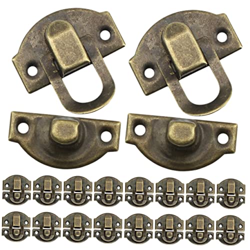 WOONEKY 30pcs Antique Buckle Antique Boxes Buckle Toggle Hasp Latch Antique Lock Vintage Buckle Latch Wooden Case Latches Escape Room Locks Antique Latch Hasp Drawer Decorative Hasp Latch
