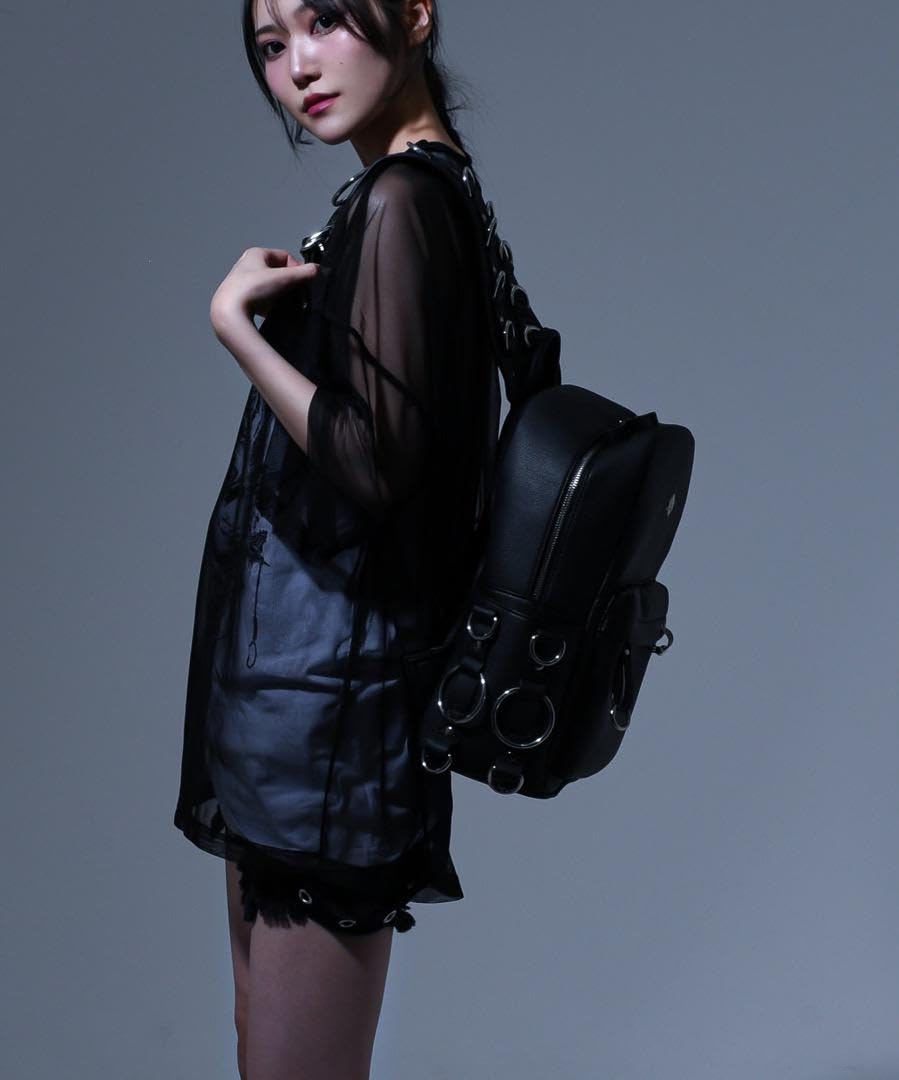 Amazon.co.jp: 『REFLEMレフレム』リング付きPUレザーバックパック  