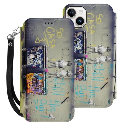 iPhone15PluspP[X 蒠^ Banksy oNV[ Vłq X}zP[X ACtH15Plusp P[X z^  lC ӂ15PlusgуJo[ ϏՌ EȒP jp