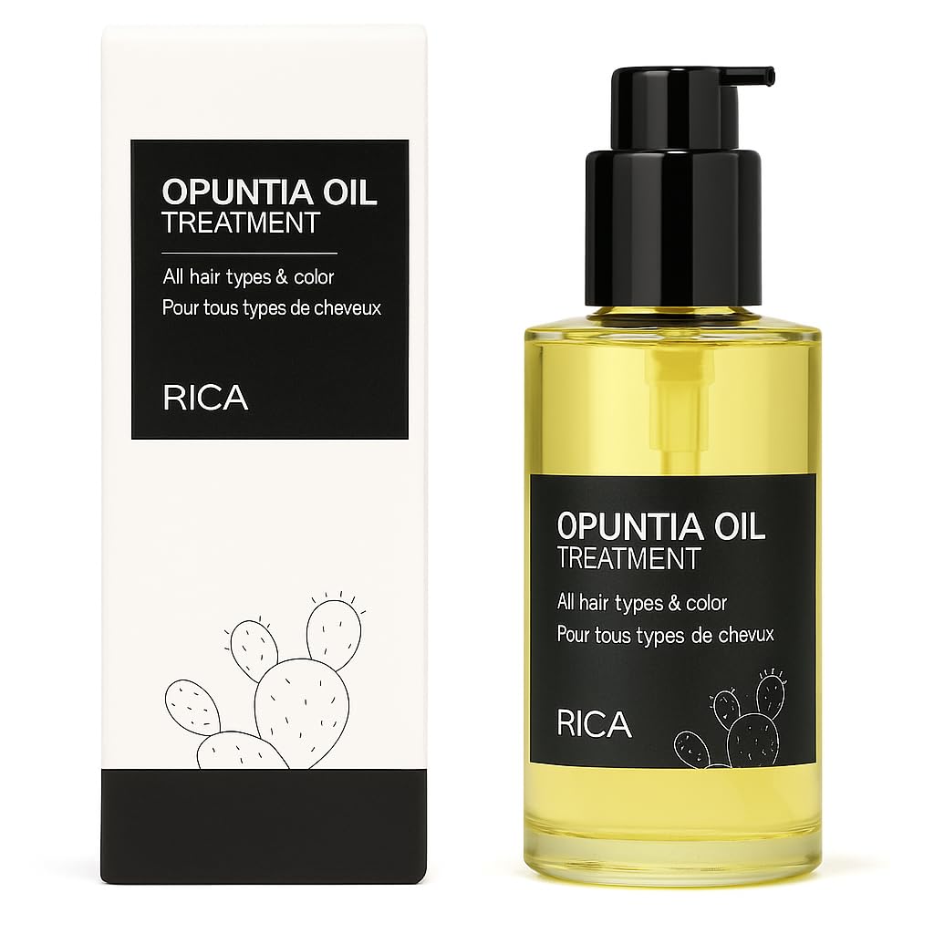 Rica - Opuntia Oil Treatment | Smooth & Shiny Hair | Repairs Split Ends | Heat Protection | UV Filters | Fast Drying & Styling, 4.05 Fl Oz