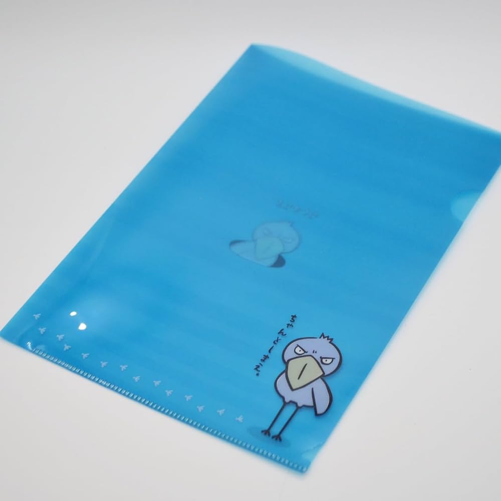 Amazon | クリアファイル ハシビロコウ A5 クリアブルー 半透明