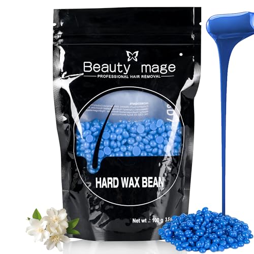 Hard Wax Beans - Chamomile Formula for Sensitive Skin, Hair Removal at Home, Brazilian Bikini, Facial, Legs, Underarms Wax Refill for Women & Men (3.54oz, CHAMOMILE)