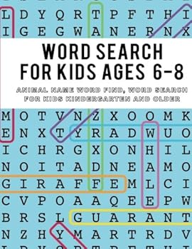 Paperback Word Search for Kids Age 6-8: Animal Name Word Find, Word Search for Kids Kindergarten and Older Book