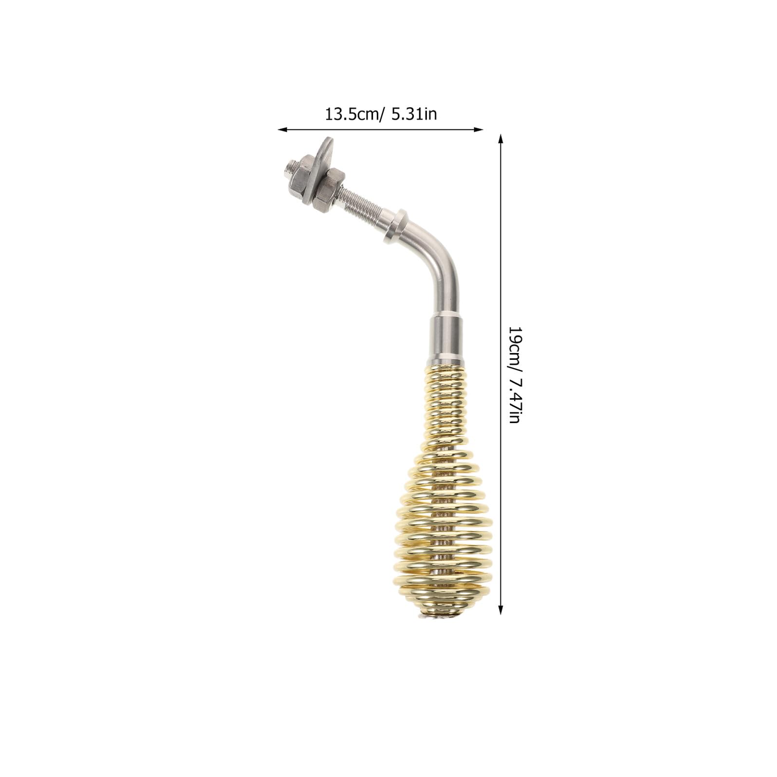 POPETPOP Maniglia a Molla per Porta Stufa a Legna 4" con Asta Filettata M8 Resistente al Calore Sostituzione per Caminetti e Barbecue Installazione Fai da Te Diametro Molla 38 MM