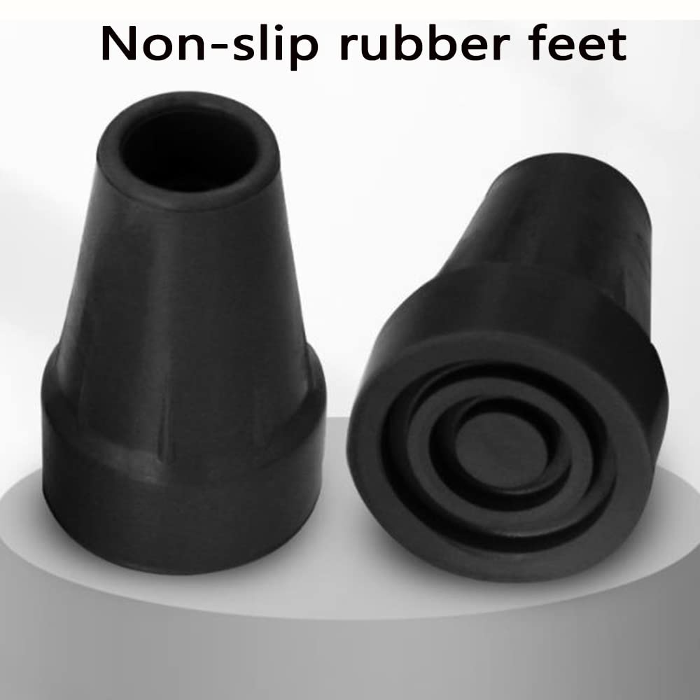 Plegables Muletas, Bastones para Adulto, Regulables Muletas De Antebrazo,Ajustables Muletas para Viaje para Mayores Discapacitados, Negras (Size : 2pcs)