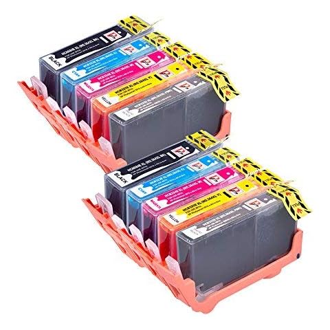PerfectPrint Compatible Ink Cartridge Replacement for HP Photosmart 7510 eAIO 7520 eAIO B8550 B8553 C5380 C5383 C5390 C6300 C6380 D5460 D5463 364XL (Black/Photo-Black/Cyan/Magenta/Yellow, 10-pack) Cover