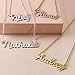 Handmade Personalized Custom Made Cursive Name Necklace - Sterling Silver 925 Nameplate Pendant Christmas Gifts, Dainty Elegant Valentines Day Jewelry Gift for Her Mom Grandma (Sterling Silver)
