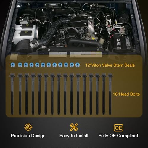Image of 3.0 V6 Engine Cylinder Head Gasket Set, Compatible with 1998-2001 Mazda B3000 1998-2001 Ford Ranger 3.0L, Replace# HS9902PT ES72174