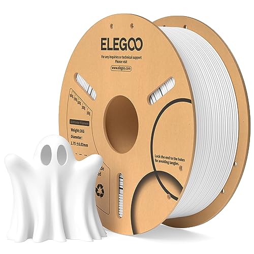 ELEGOO Filament PLA 1.75mm Blanc 1KG, Filament pour Imprimante 3D Précision Dimensionnelle +/- 0.02mm Bobine de Carton Filament d'Impression 3D Convient à la plupart des Imprimantes 3D FDM 8 ELEGOO Filament PLA 1.75mm Blanc 1KG, Filament pour Imprimante 3D Précision Dimensionnelle +/- 0.02mm Bobine de Carton Filament d'Impression 3D Convient à la plupart des Imprimantes 3D FDM