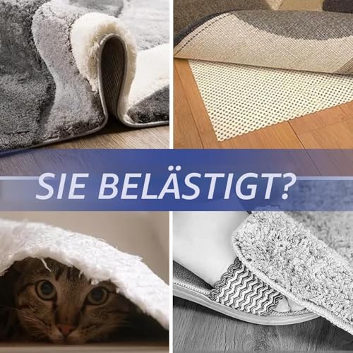 Teppichgreifer Antirutschmatte Vacuum Tech Antirutschunterlage 8 Stück Teppich Antirutschunterlage für Parkettboden Fliesen Waschbarer Wiederverwendbarer Rutschmatte Teppich Anti Rutsch(10x10cm)