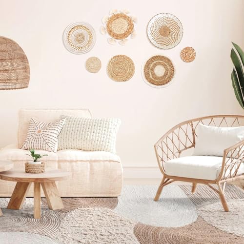 Com4sport7pcsbohowallbasketssetseagrassrattanwickerbasketbohowalldecorroundhandmadehangingwallbasketdecorwallartforlivingroombedroomdisplaytablekitchenhomefarmhouse Urban Country Home Decor Com4sport 7pcs boho wall baskets setseagrass rattan wicker basket boho wall decorround handmade hanging wall basket decor wall art for living room bedroom display table kitchen home farmhouse urban country home decor