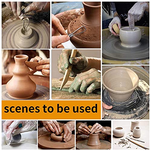 Augernis Ceramic Clay Tools, 45Pcs Pottery Sculpting Tools Set With Wooden Handles For Pottery Modeling, Smoothing, Carving, Beginners Kid's After Classes Club #TOP6