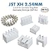 CQRobot JST XH 2.54 mm Pitch 2-Pin/3-Pin/4-Pin Electronic Connector IC Male Plugs, Female Sockets Housing and T-Shaped Crimp Terminal Kit. 90 Sets/460 Pieces Wire-to-Board Adapter Cable Assembly.