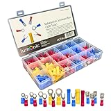 Lumonic I 300-teiliges Kabelschuh Set I Ringkabelschuh, Gabelkabelschuh, Stoßverbinder, Flachsteckhülse, Flachstecker I 0,5-6,0mm² I KFZ, Hobby & Indu