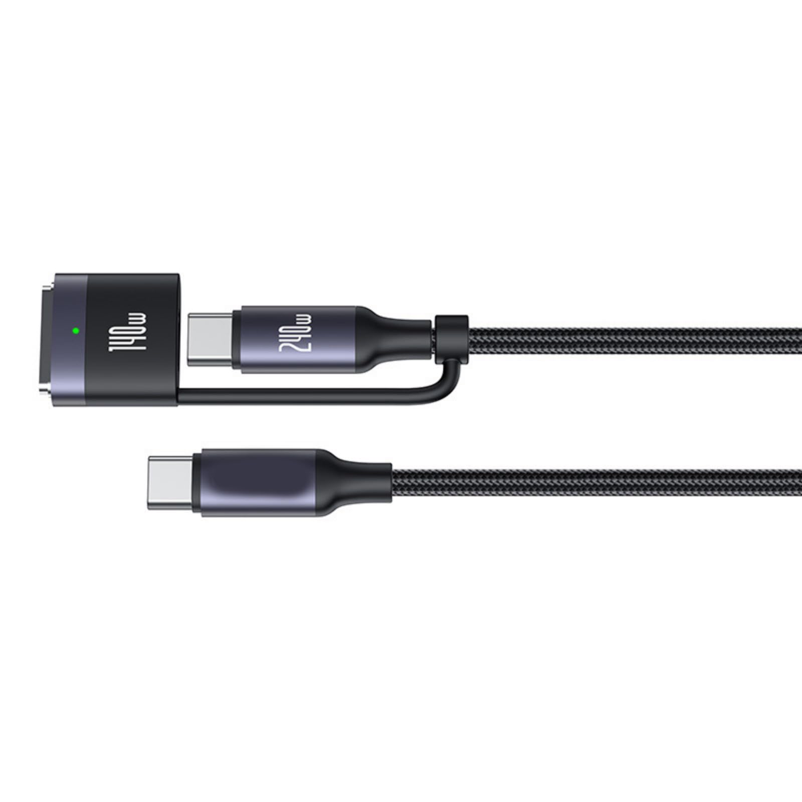 Fentency Magnetic Charging Cable Suitable for Laptops Devices 2M Length 140W 240W Fast Charges 480Mbps Data Transfer Braided Cord