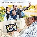 AEEZO 10.1 Inch WiFi Digital Picture Frame, IPS Touch Screen Smart Cloud Photo Frame with 32GB Storage, Easy Setup to Share Photos or Videos via AiMOR APP, Auto-Rotate, Wall Mountable (Black) - Image 2