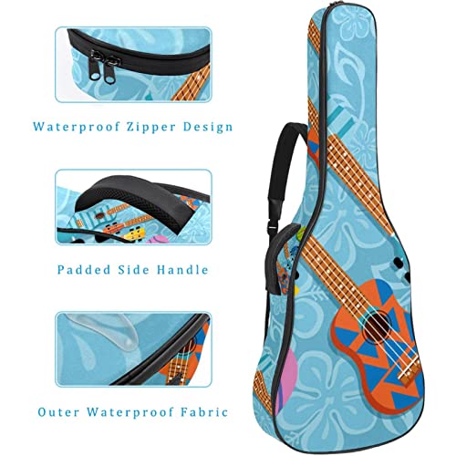 Housse de transport étanche pour guitare avec bandoulière réglable Motif fleurs et papillons, Multicolore 03., 42.9×16… - Les Beatles, Paul McCartney, John Lennon, RIngo Starr, George Harrison Housse de transport étanche pour guitare avec bandoulière réglable Motif fleurs et papillons, Multicolore 03., 42.9x16… – Image 5
