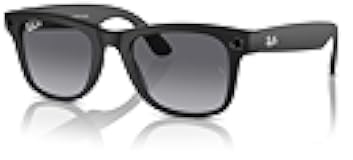 Meta Quest Ray-Ban Meta - Wayfarer (Large) Smart Glasses - Matte Black, Polarized Gradient Graphite