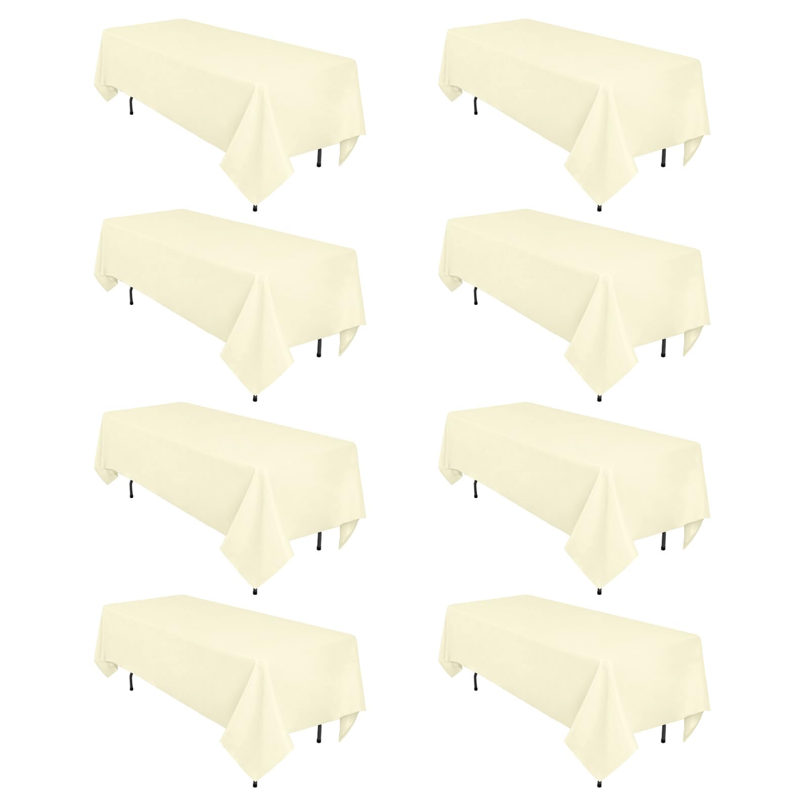 Heneger 8-Pack Beige 60 x 126 Tablecloth