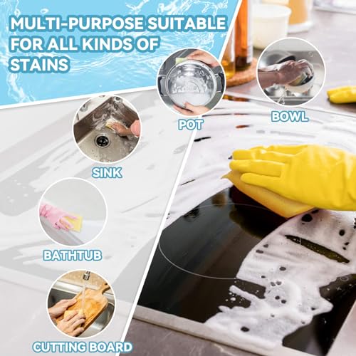 MAQIHAN Scrubbing Pad - 6PCS Scrubbing Sponges for Home and Kitchen Scouring Pads Multiple Purpose for Washing Kitchen Stove,Dish,Bowl,Pot,Sink,Bathtub,Cleaning Pad Scrubbing Pad Dish Sponge