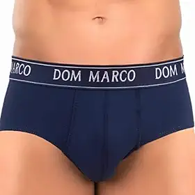 Kit Com 3 Cuecas Slip Dom Marco, 100% Algodão, Elástico Personalizado