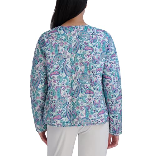 Stella Parker Women's Lightweight Quilted Cardigan in Paisley: Perfect for Every Season! - Image 3