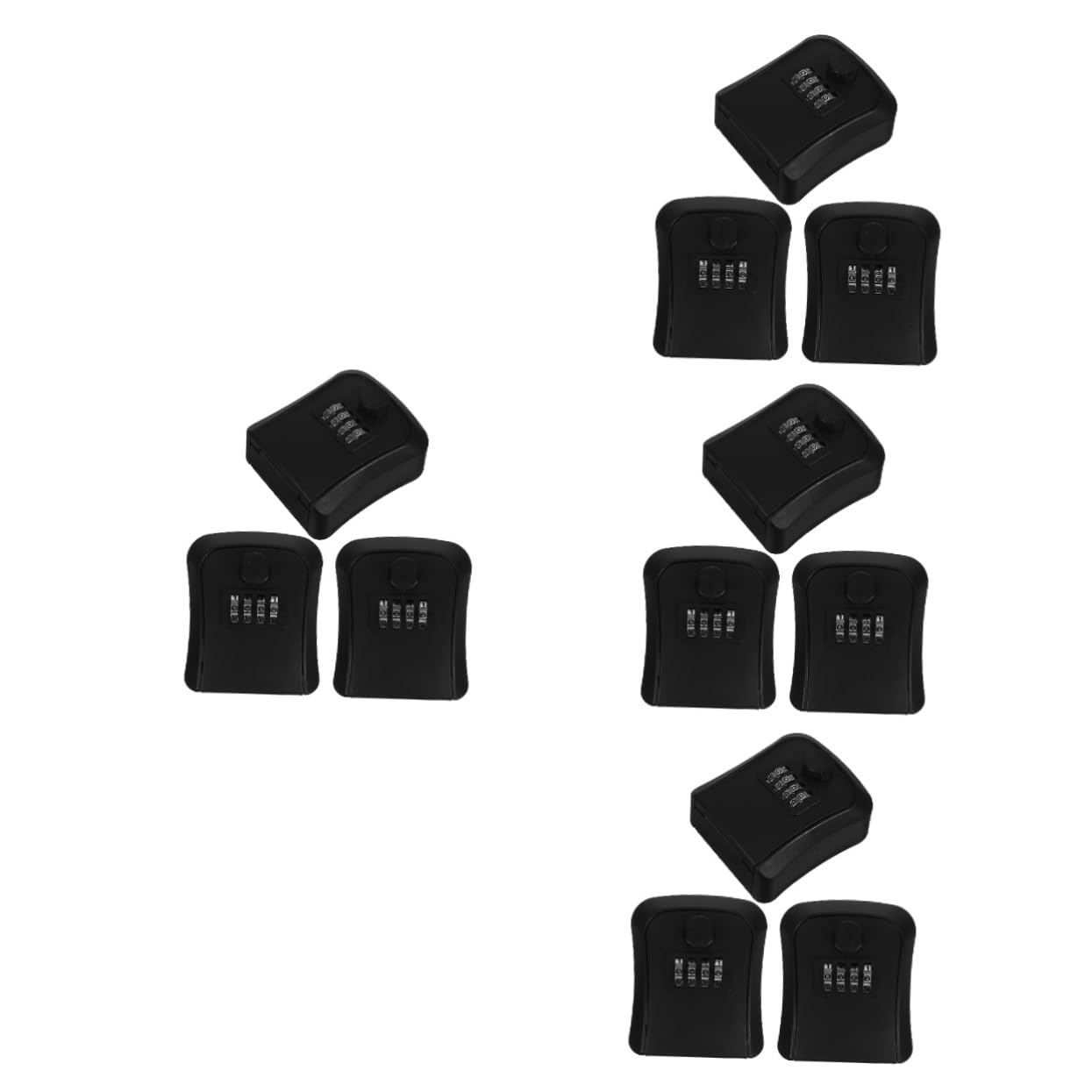 VILLCASE 12piezas Caja De Seguridad para Llaves Combinación Caja De Lock Box Reseteable Diseño Profesional para Almacenamiento De Llaves Exteriores Resistente para Uso Hogares y Oficinas