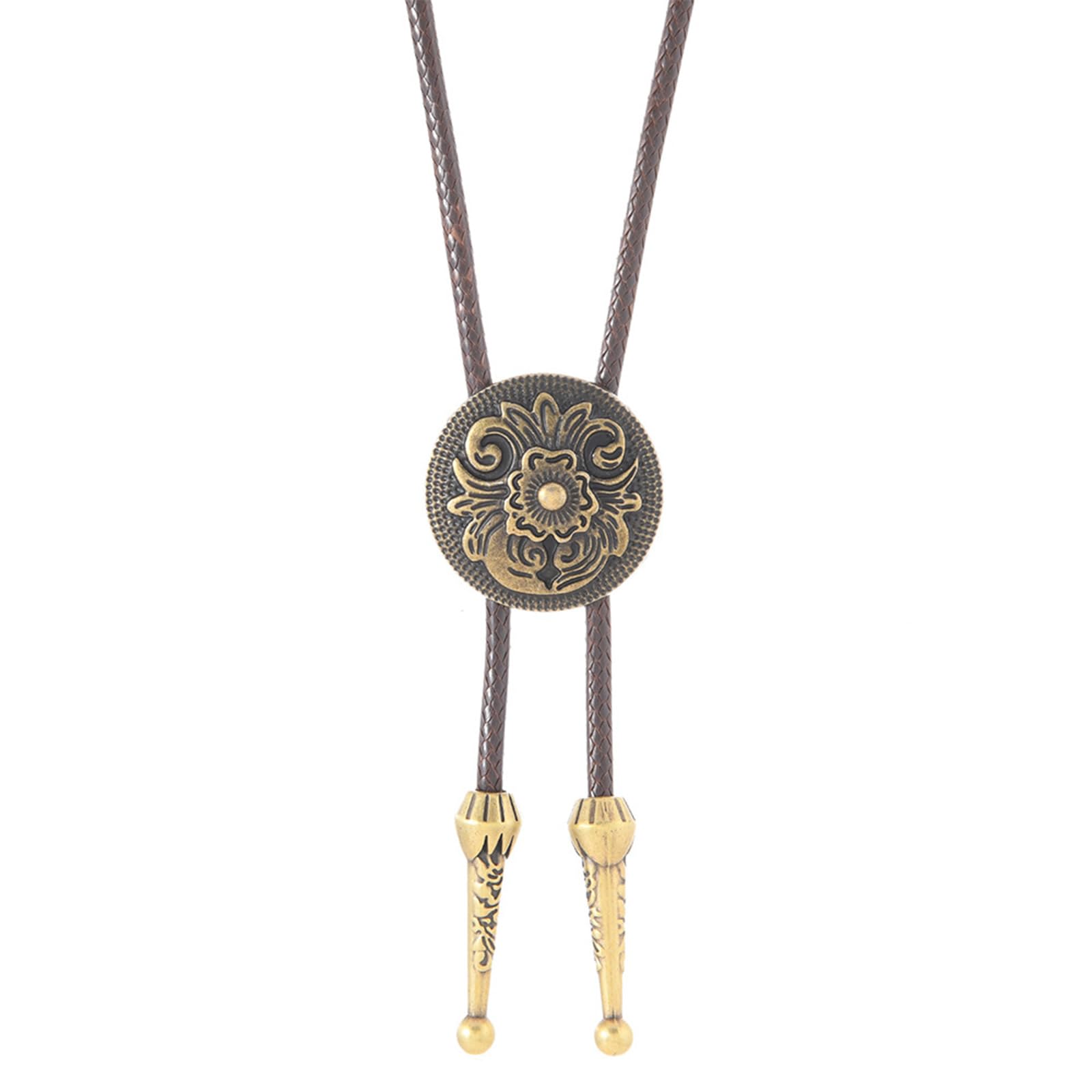 MICFENY Stylish PU Leather Chain Necklace Modern Alloy Design Unisex Bolos Tie Necklaces For Daily Wear Casual Or Prom Outfits
