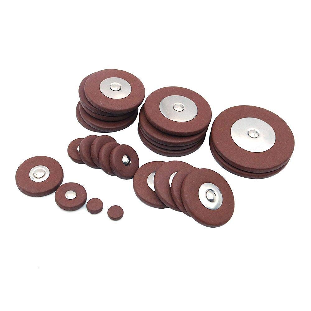 Alnicov Lot de 25 coussinets de rechange en cuir pour saxophone alto