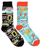 Hyp Friends TV Show Ugly Sweater Pattern Christmas Crew Socks 2 Pair Pack