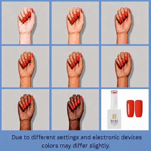Image of Bolt Bee Orange Red Color Gel Nail Polish Soak Off UV Gel 15ML DIY at Home Manicure Salon Nail Art