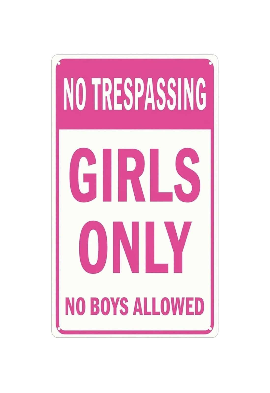 AUOQKQUT Vintage Girls Only Sign Metal Tin Sign No Trespassing Wall Decor for Girls Cave Room 8 X 12 inch