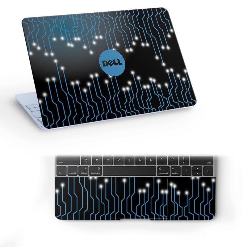 Image of Galaxsia DL238 Top+Wrist Pad Vinyl Laptop Skin /Sticker /Cover for 14 Inches Laptops Laminated-Removable-HD Quality Compatible for Dell (13.8x9.6 Inches)