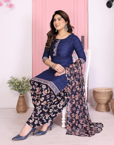 Image of Yashika Unstiched Crepe dress materials | Crepe Salwar Suit for women with dupatta | suit material for women unstitched