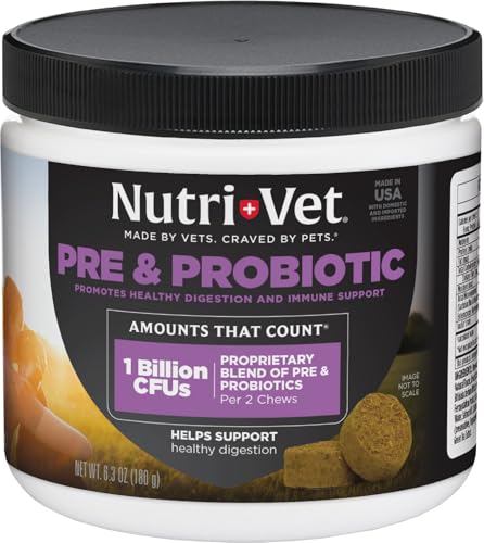 Nutri-Vet Pre & Probiotics for Dogs, Digestive Support, Upset Stomach,...