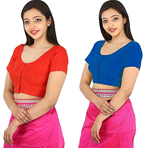 Image of Namita Women's Rubia Cotton Solid Half Sleeve Blouse