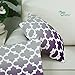 CaliTime Pack of 2 Canvas Throw Pillow Covers Cases for Couch Sofa Home Decor Modern Gradient Quatrefoil Accent Geometric 18 X 18 Inches Gray to Deep Purple