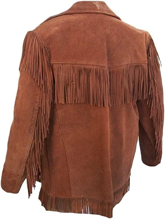 Men's Traditional Cowboy Western Leather Coat | Native American Suede Jacket With Fringed2