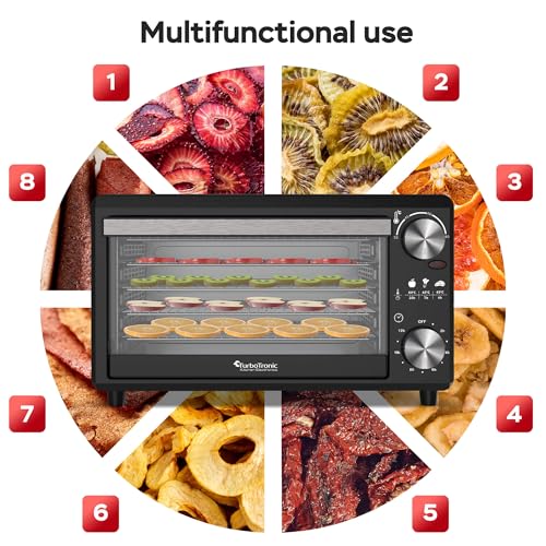TurboWave BIO Dörrgerät komplett aus Metall, 14 Liter, 5x Einlegeboden, inkl. Timer und Rezeptheft (14 Liter) - 7