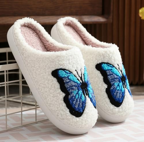 Pocadri Womens Cute Cartoon Slippers Memory Foam Slippers Winter Warm Fleece Lined Bedroom Anti-Slip House Slides Shoes Outdoor3